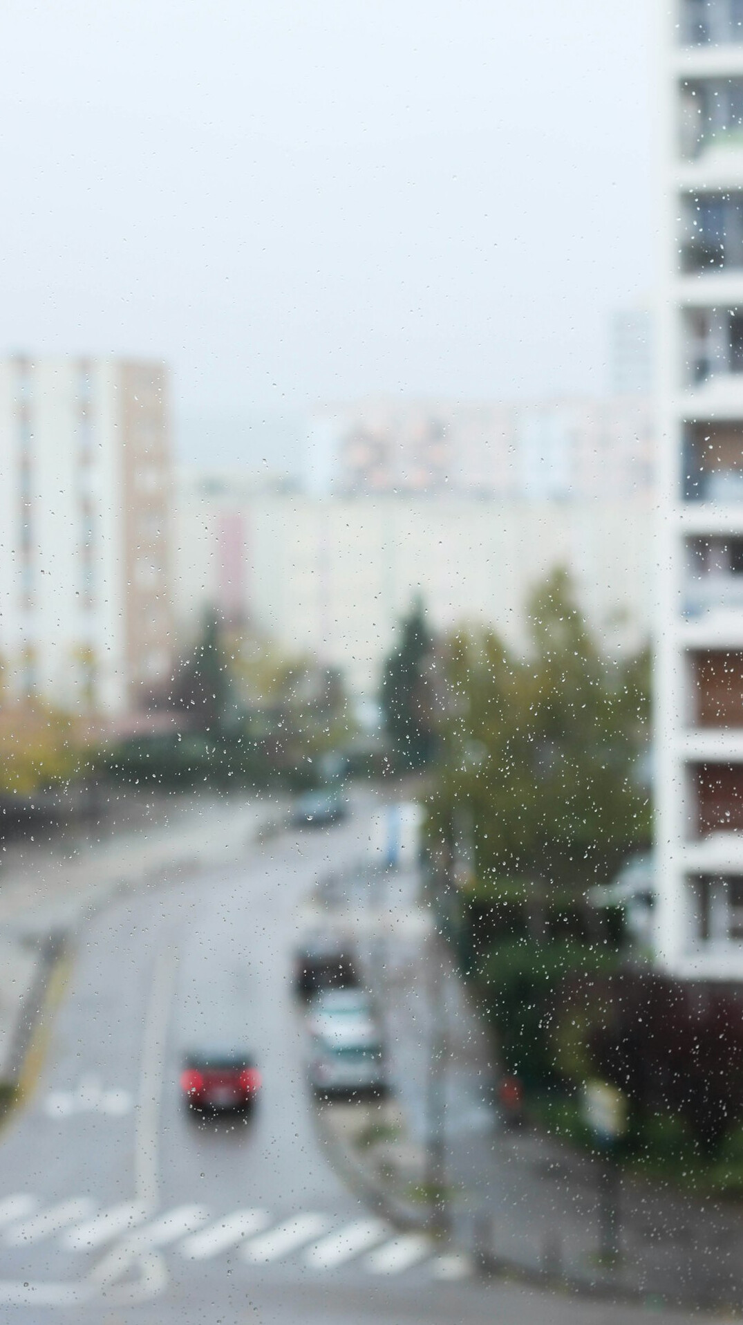 rainy window view